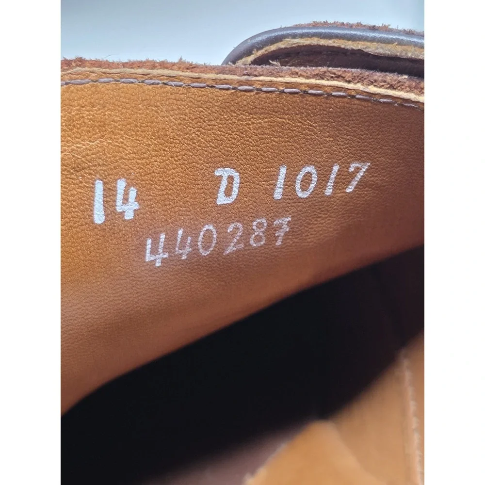 Allen Edmonds Yorktown Derby Shoes Mens Size 14D Cap Toe Made USA Leather Soles